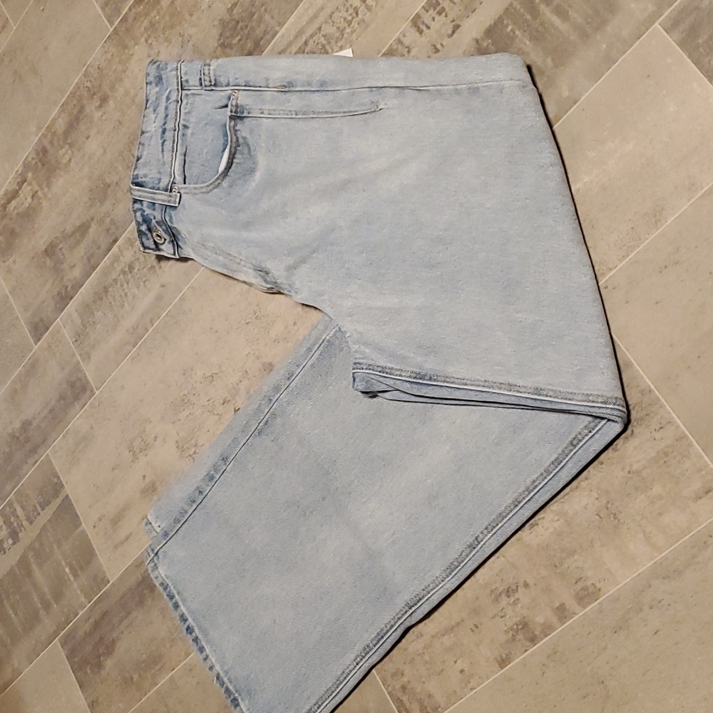 NWT Skinny Fries Super High Rise Wide Leg Light Wash Jeans - Picture 1 of 7